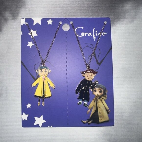 Wybie & Coraline Button Eyes Dolls Exclusive Coraline Best Friend Necklace Set - Picture 3 of 5